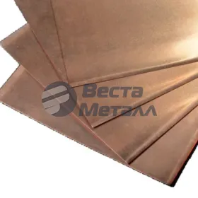 Лист бронзовый БрАЖН10-4-4 50х300х400 мм. матовый