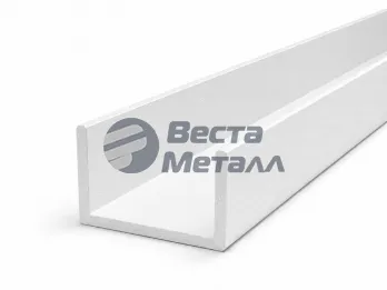 Алюминиевый швеллер 20х20х20х1.5 (1.0м) белый муар