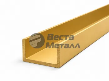 Алюминиевый швеллер 10х10х10х1.2 (2.0м) золото